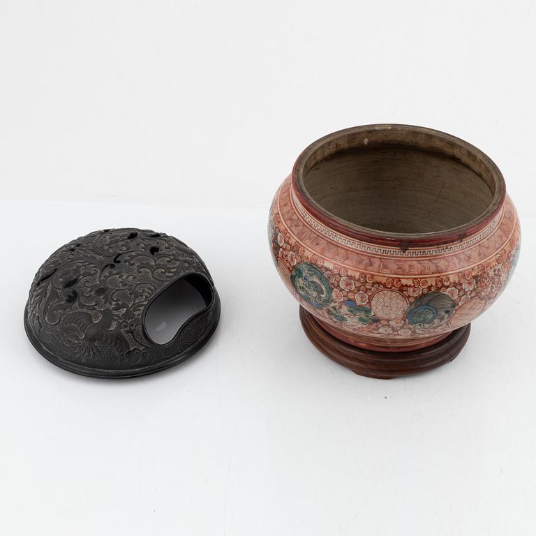 A Japanese Bonsai flower pot/censer, 19th Century.