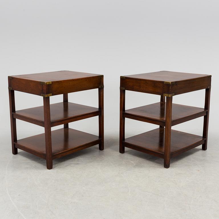 A pair of 20th century bedside tables.