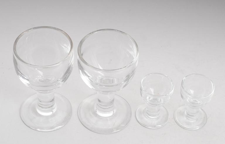 ÖLGLAS OCH SNAPSGLAS, 24 delar, "Ruben", Signe Persson-Melin, Boda.