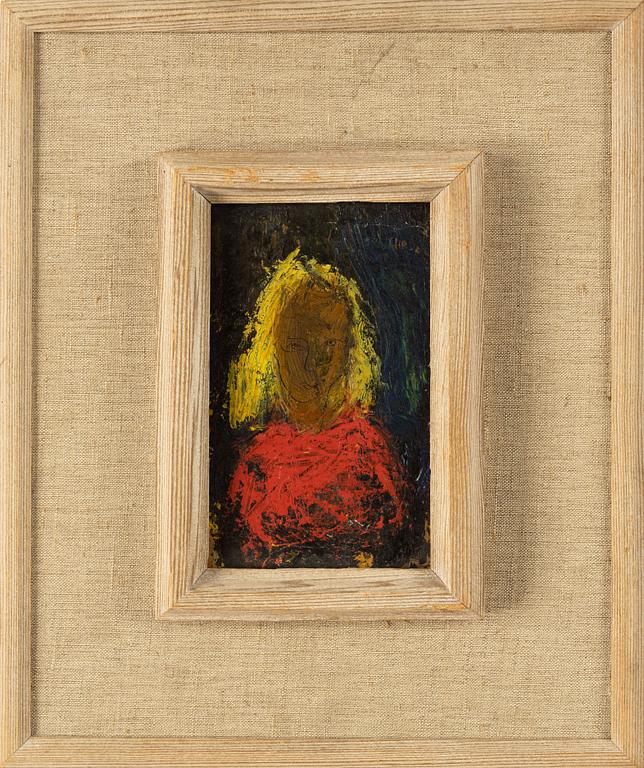 Christer Strömholm, oil on panel, signed.