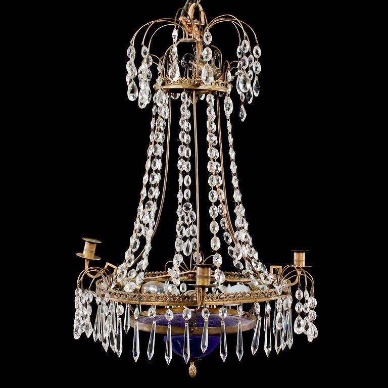LJUSKRONA, sengustaviansk stil, höjd 55 cm, 1900-tal.