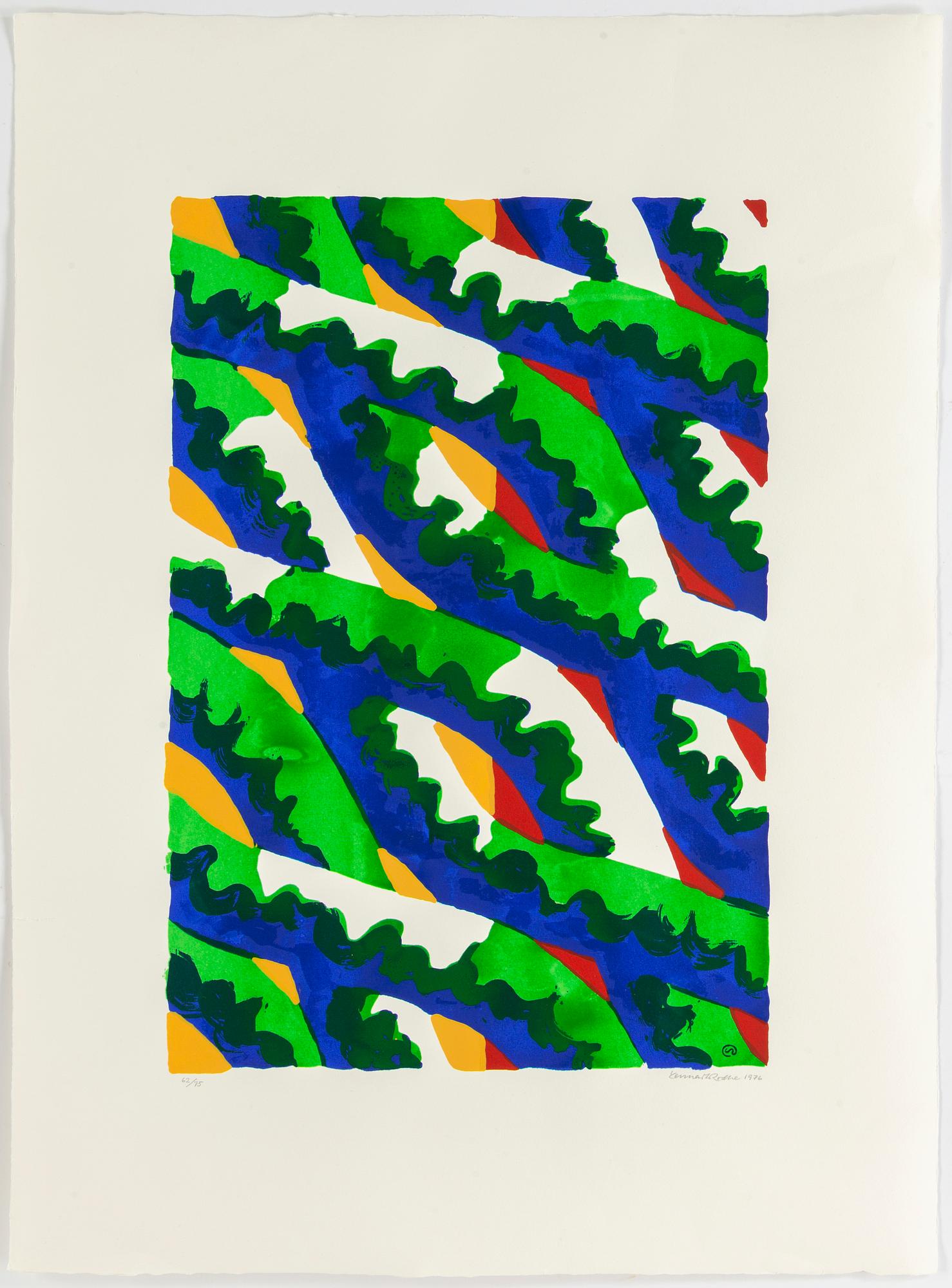 Lennart Rodhe, silkscreen in colours, 1976, signed 62/75.