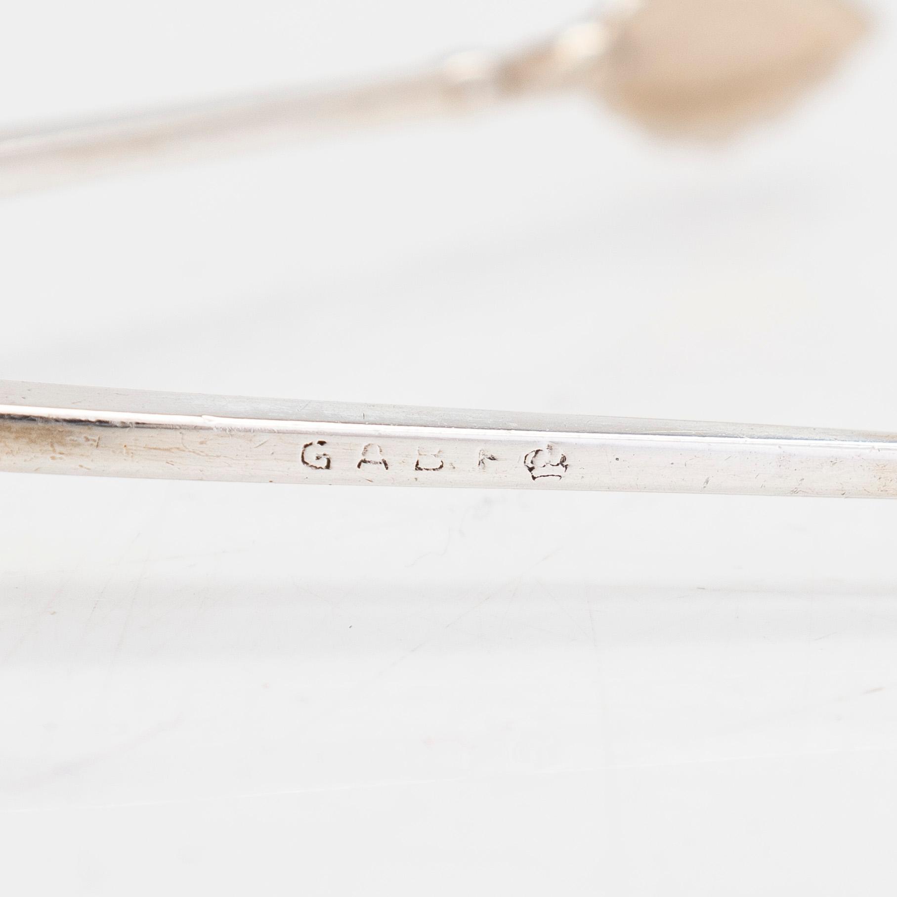 Johan Rodhe, bestickuppsättning, 48 delar, sterlingsilver, "Dronning/Acanthus", Georg Jensen, Danmark, efter 1945.