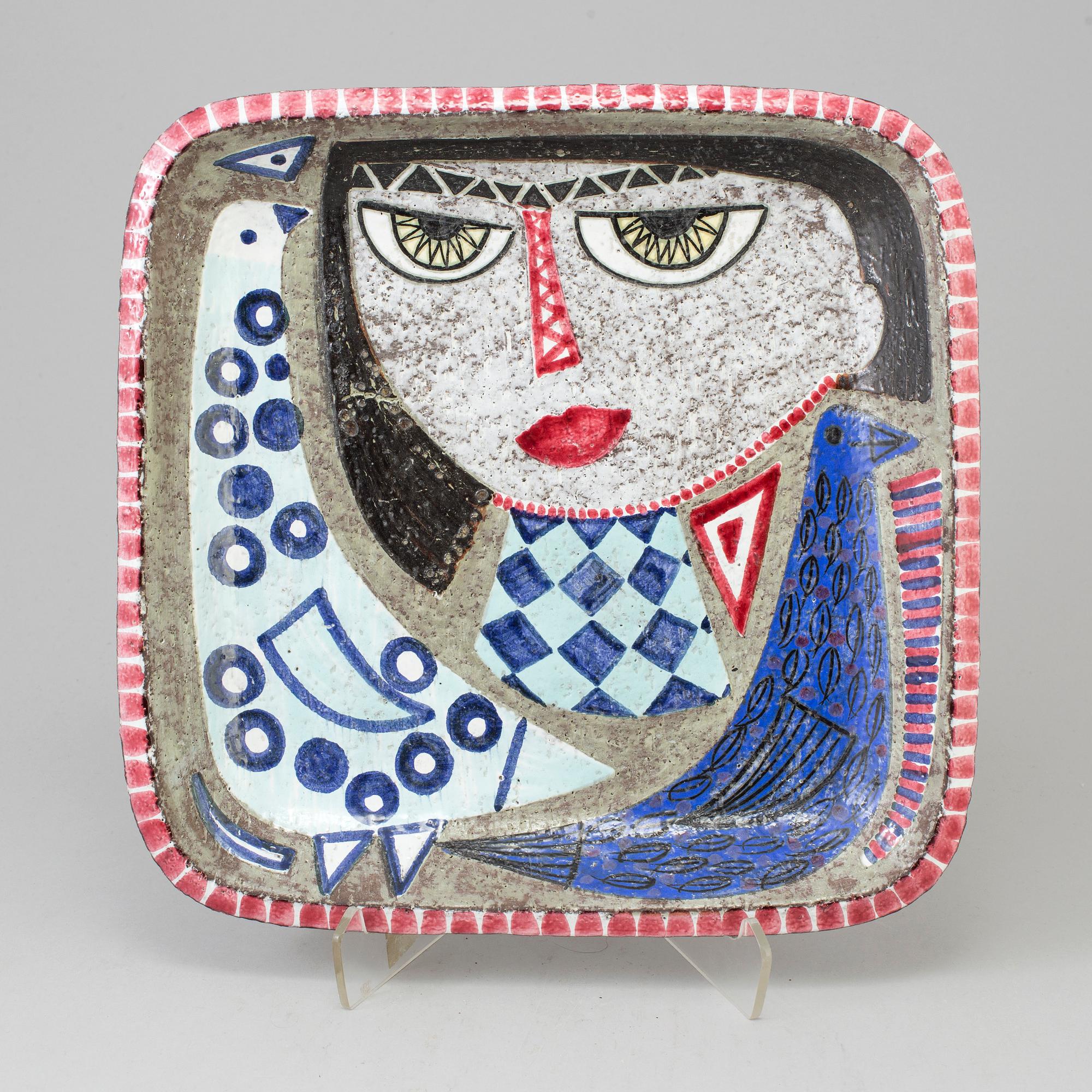 MARI SIMMULSON, fat, lergods, unikat, Upsala Ekeby.