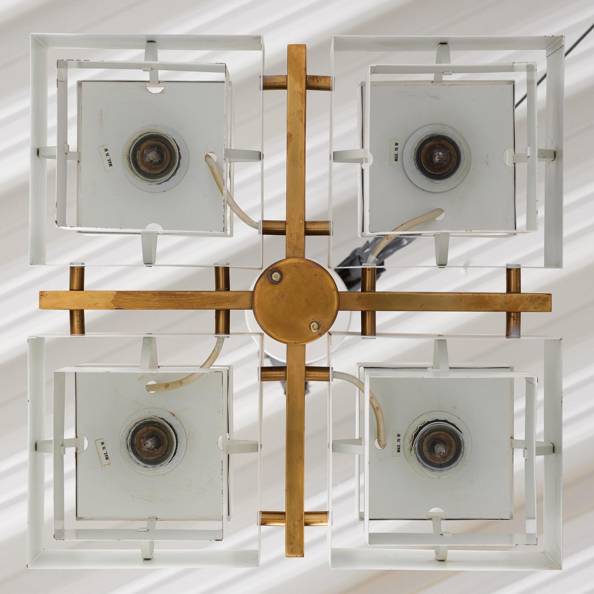 Hans-Agne Jakobsson, a ceiling light 'C769 4 P/Selectra', Hans Agne Jakobsson AB, Markaryd Sweden 1960-70s.