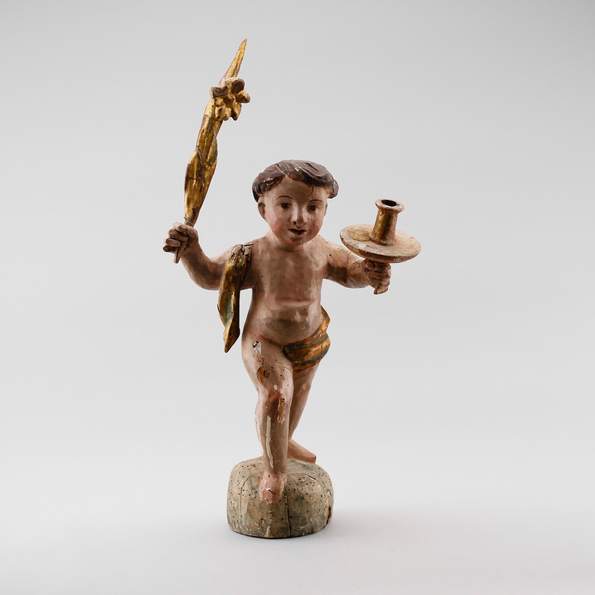 SKULPTUR, trä, 1700-tal.