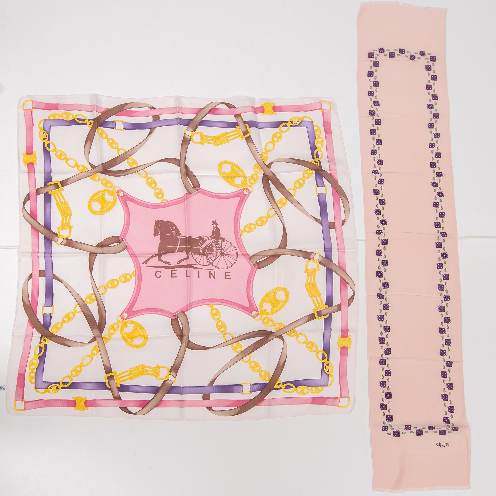 CÉLINE, scarf and twilly.