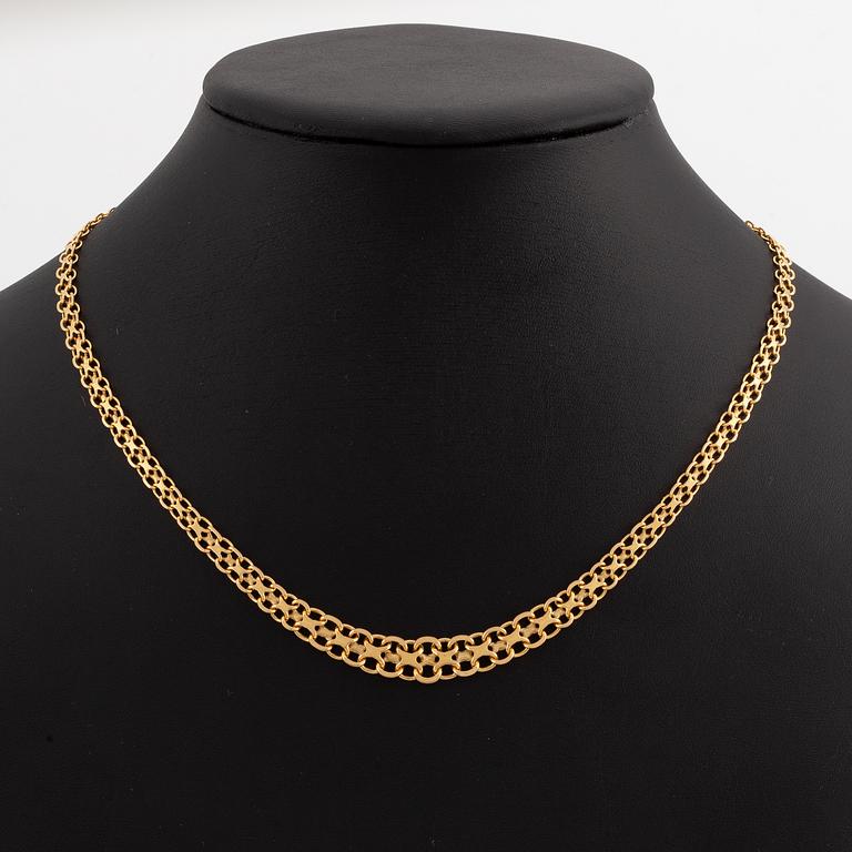 Collier 18K guld, doserad X-länk.