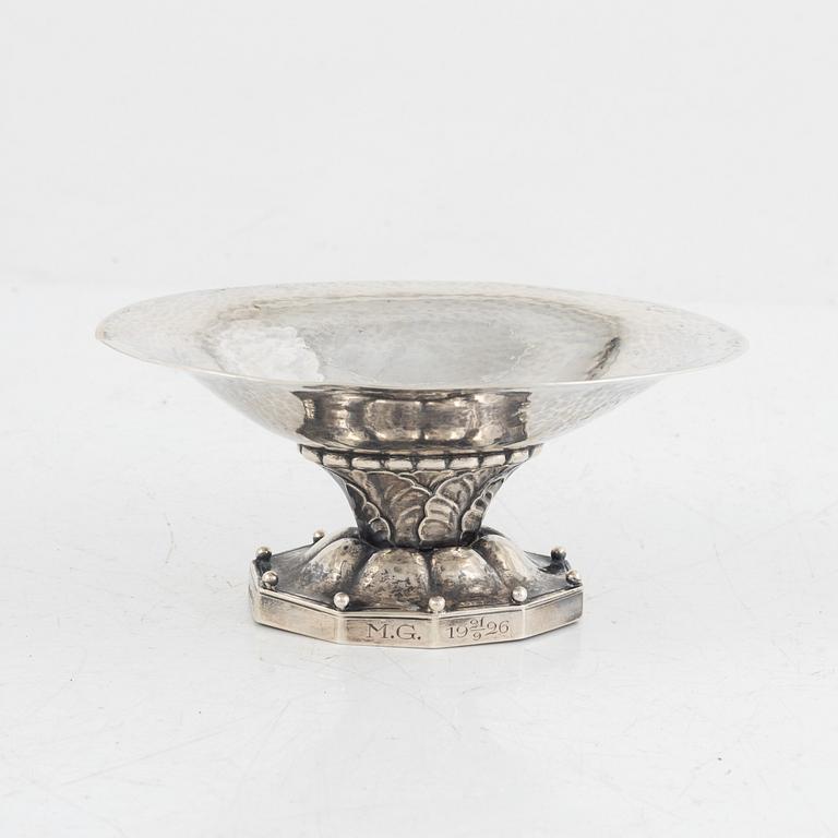 Johan Rohde, skål på fot, sterlingsilver, Georg Jensen, Danmark omkring 1925.