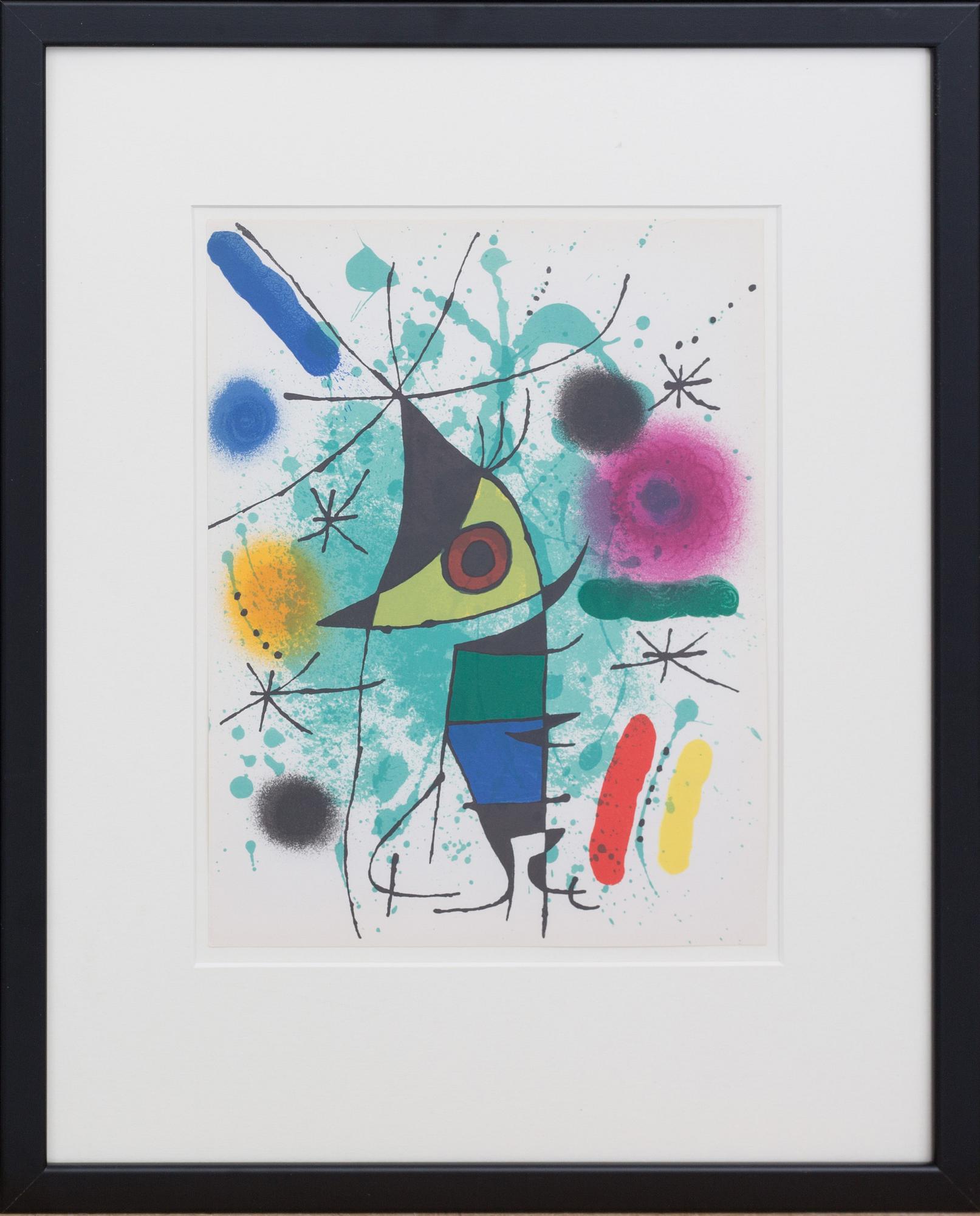 JOAN MIRÓ, färglitografi,  original  ur Miró Lithographe I.