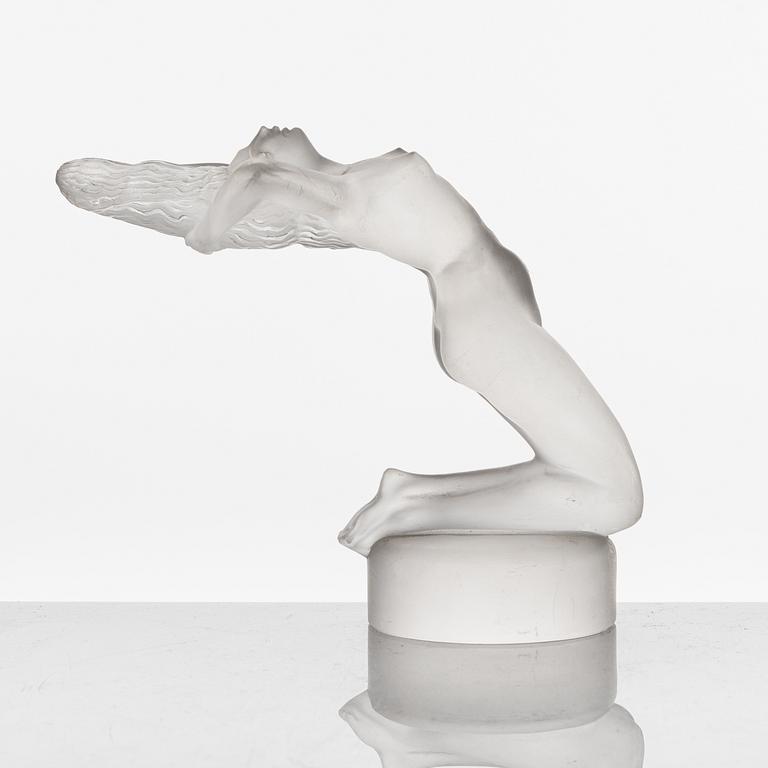 Lalique, sculpture / hood ornament, glass.