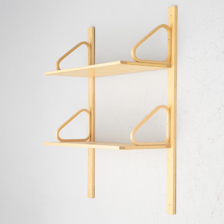 Alvar Aalto, a pair of wall shelves, model 112A, Artek, Finland, late 20th Century.