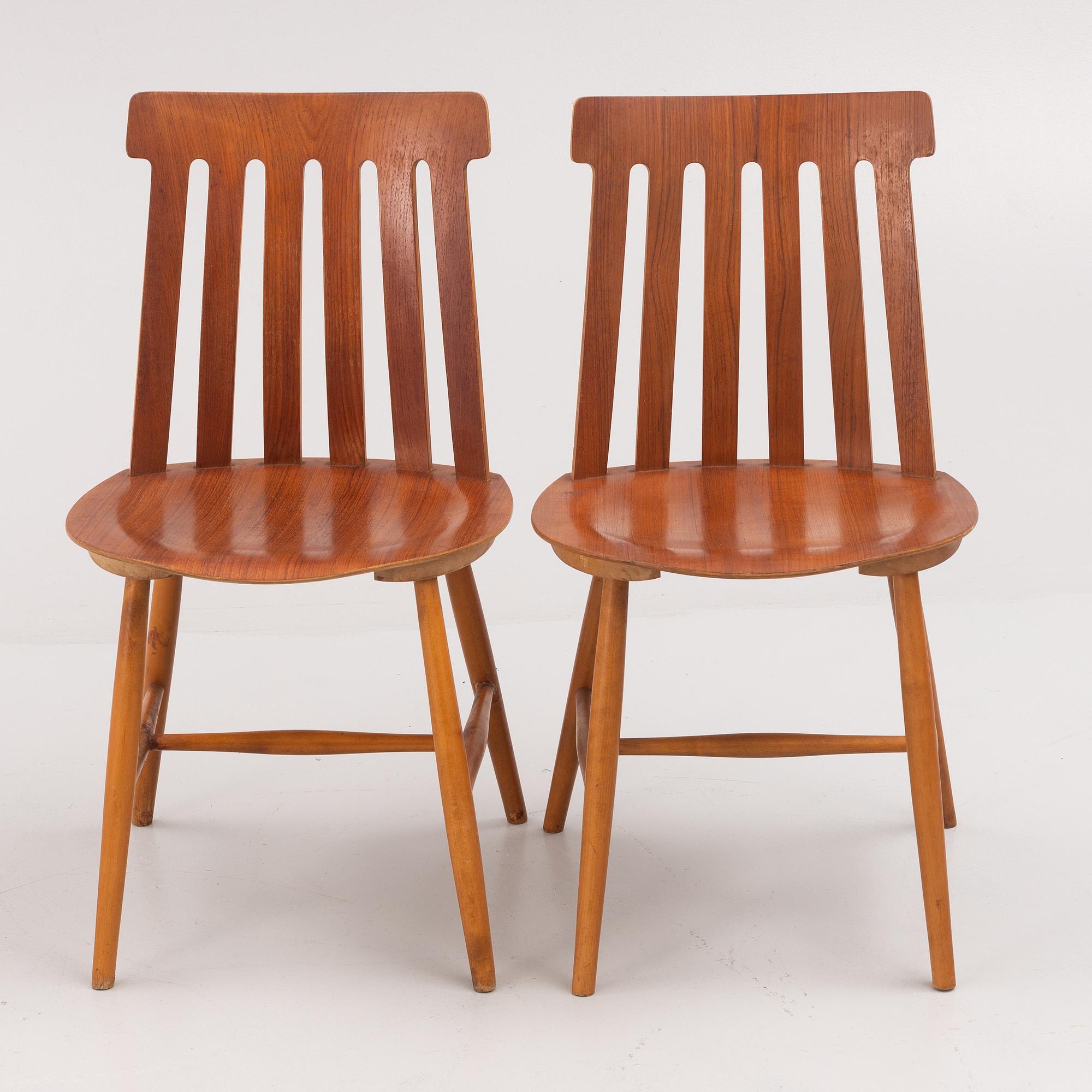 Jan Hallberg, chairs, 4 pcs, "Åsa 551", Tallåsen, 1960's.