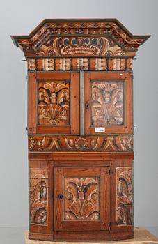 KRONSKÅP. Allmoge, Dalarna. Märkt 1806.