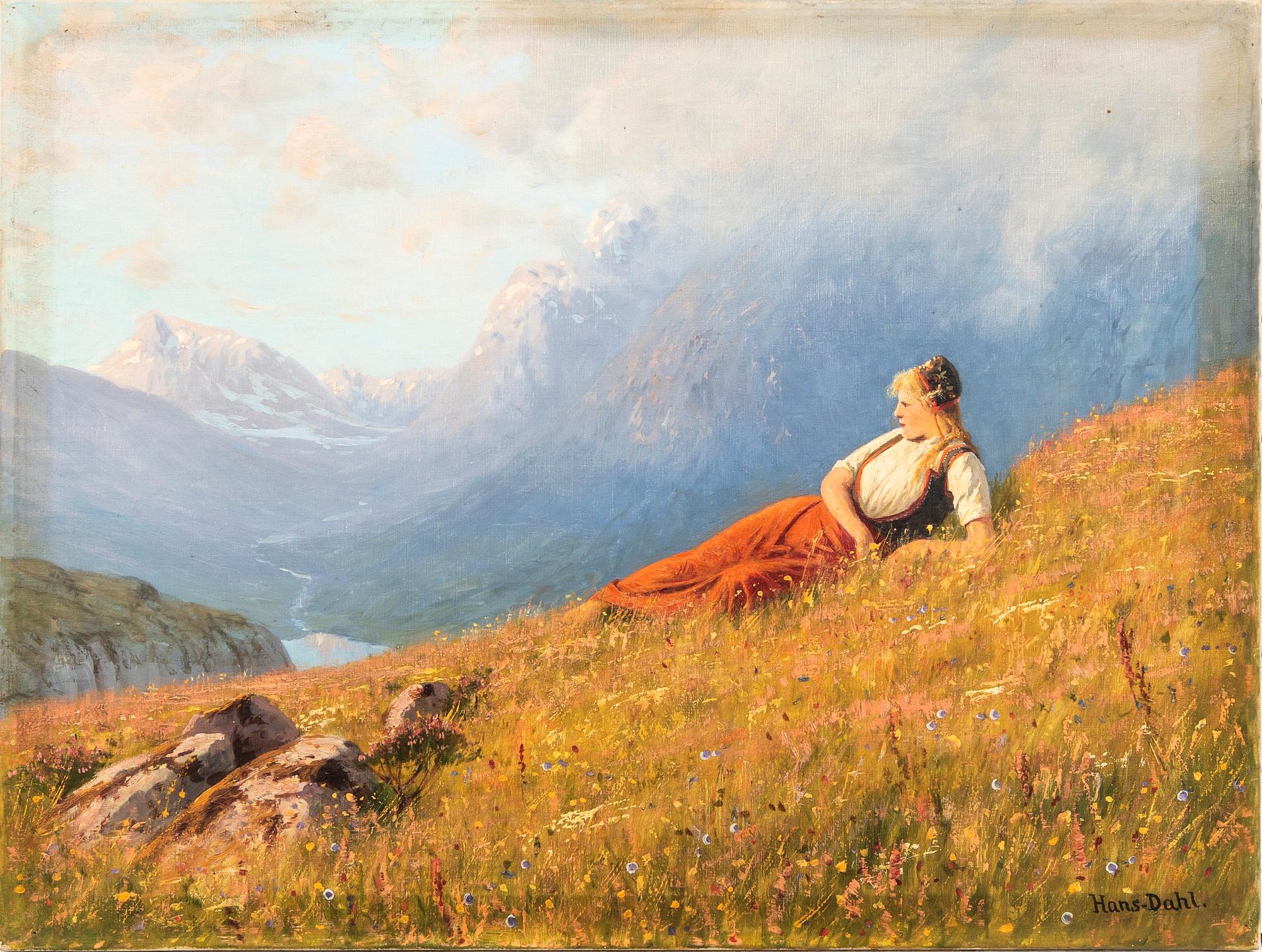 Hans Dahl,  oil on canvas signed.