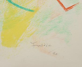 WILHELM FREDDIE, färglitografi, sign, numr 118/120 o dat -90.