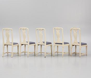 An assembled suite of sixteen Transitional chairs, Stockholm, later part of the 18th century.