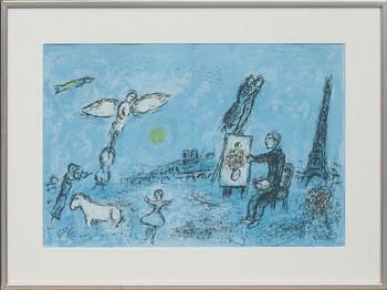 Marc Chagall · MARC CHAGALL, färglitografi.
