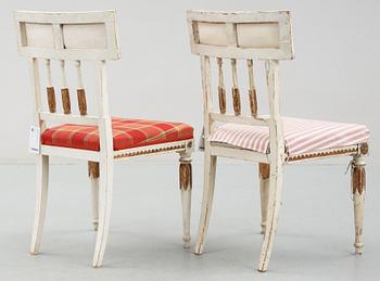 STOLAR, 2 st, gustaviansk samt gustaviansk stil, 1700- och 1800/1900-tal.