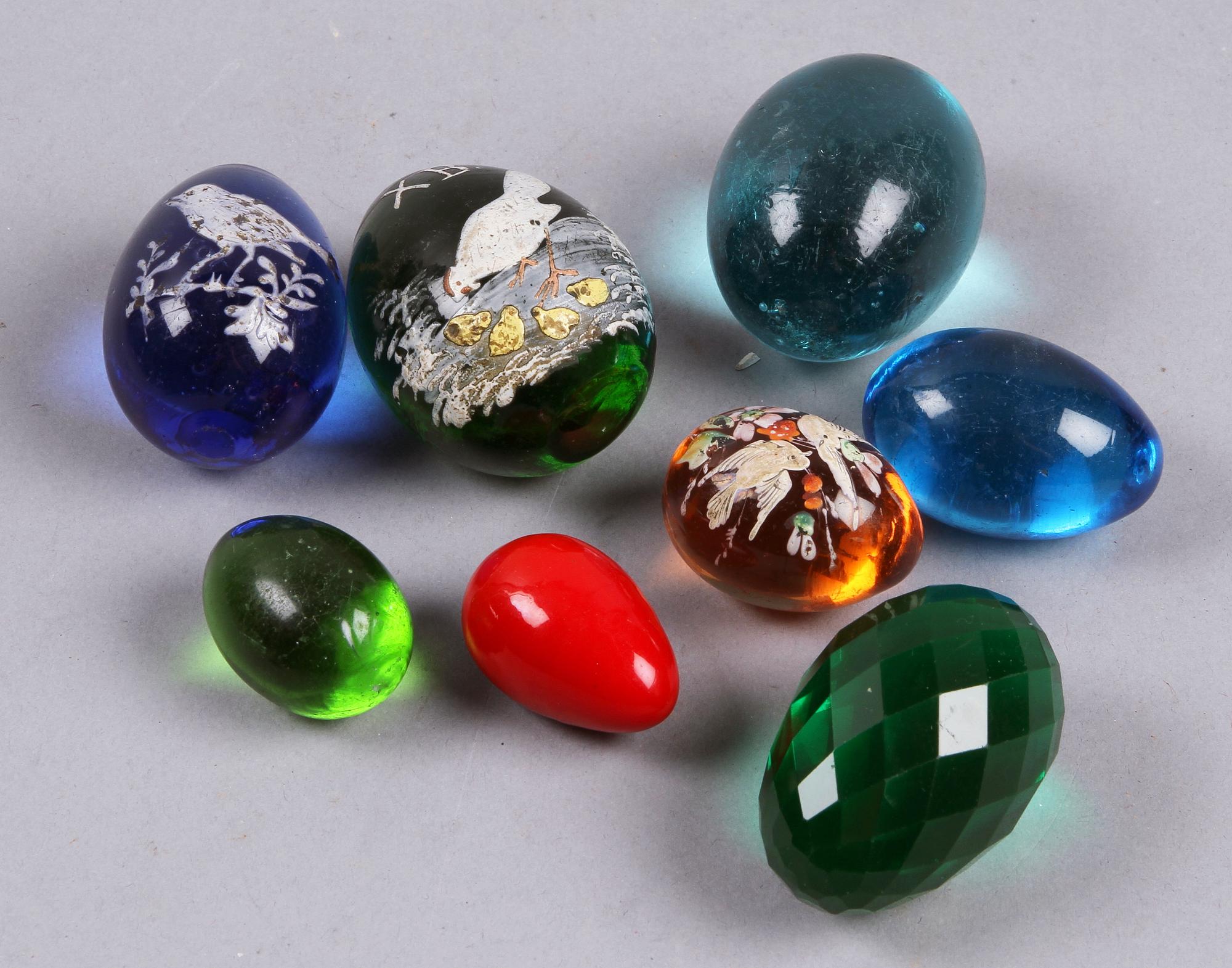 ÄGG 8 st. Glas, Ryssland, 1800/1900-tal,