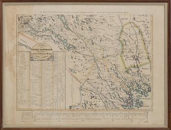 MAP - FRANZ VON SCHÉELE, 'Karta öfver Luleå Lappmark med en del af ...
