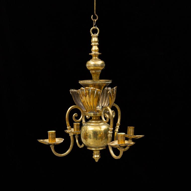 A Lars Holmström Baroque style chandalier, Arvika, early 20th Century.