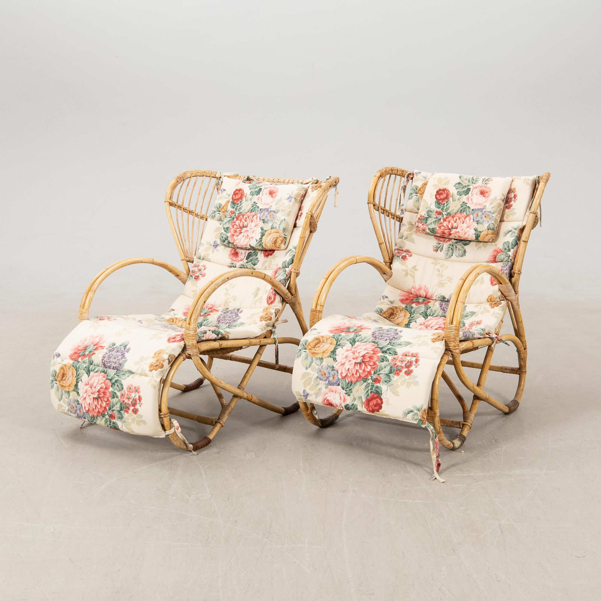 Trädgårdsfåtöljer ett par 1900-talets mitt/andra hälft.