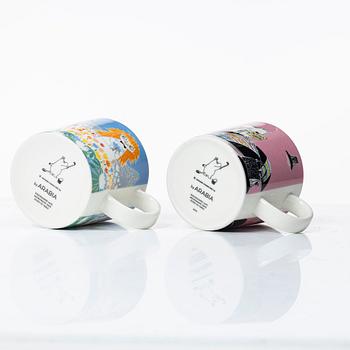 Arabia, 29 Moomin mugs, Finland.
