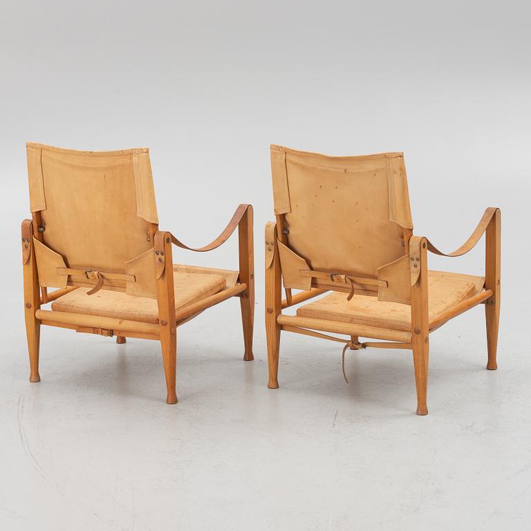 Kaare Klint, a pair of 'Safari Chairs', Rud. Rasmussen, Denmark.