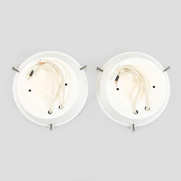 Arne Jacobsen, ceiling lamps/wall lamps, a pair, "AJ-Eklipta", Louis Poulsen, Denmark.