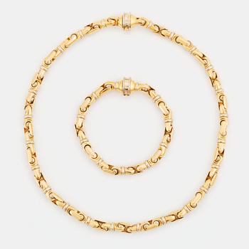 Collier/armband 18K guld,