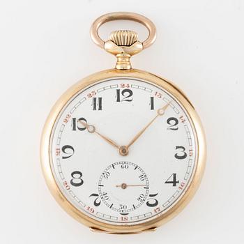 Pocket watch, 14k gold, 49.5 mm.