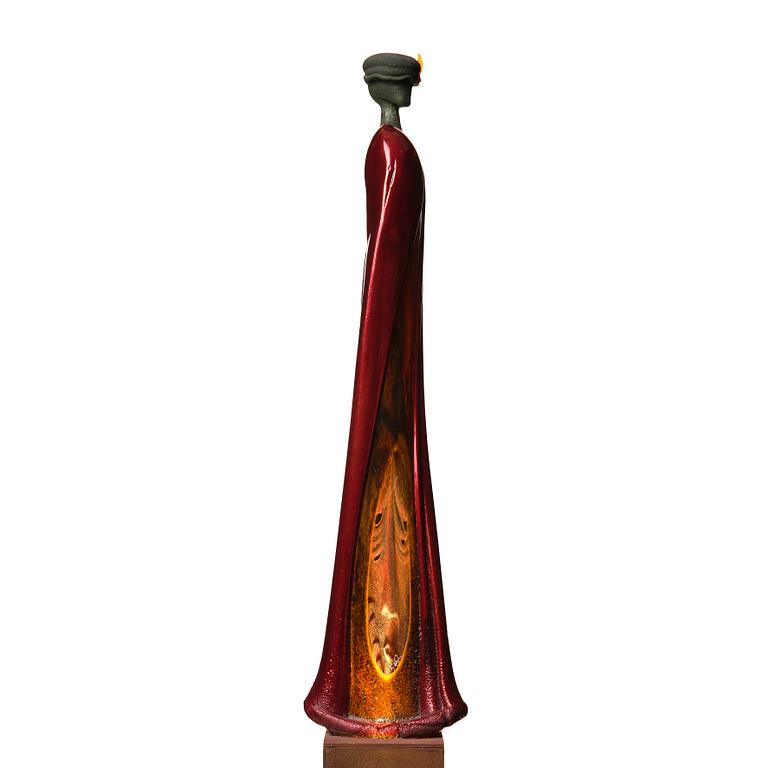 Kjell Engman, a unique glass sculpture 'Nobelman', Kosta Boda, Sweden.
