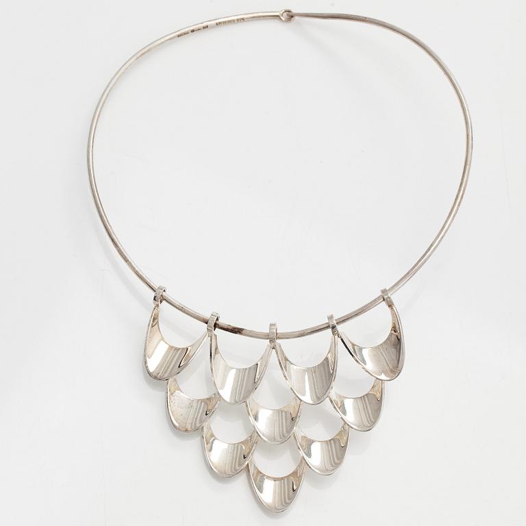 Theresia Hvorslev, necklace, silver, Alton, Falköping 1973.