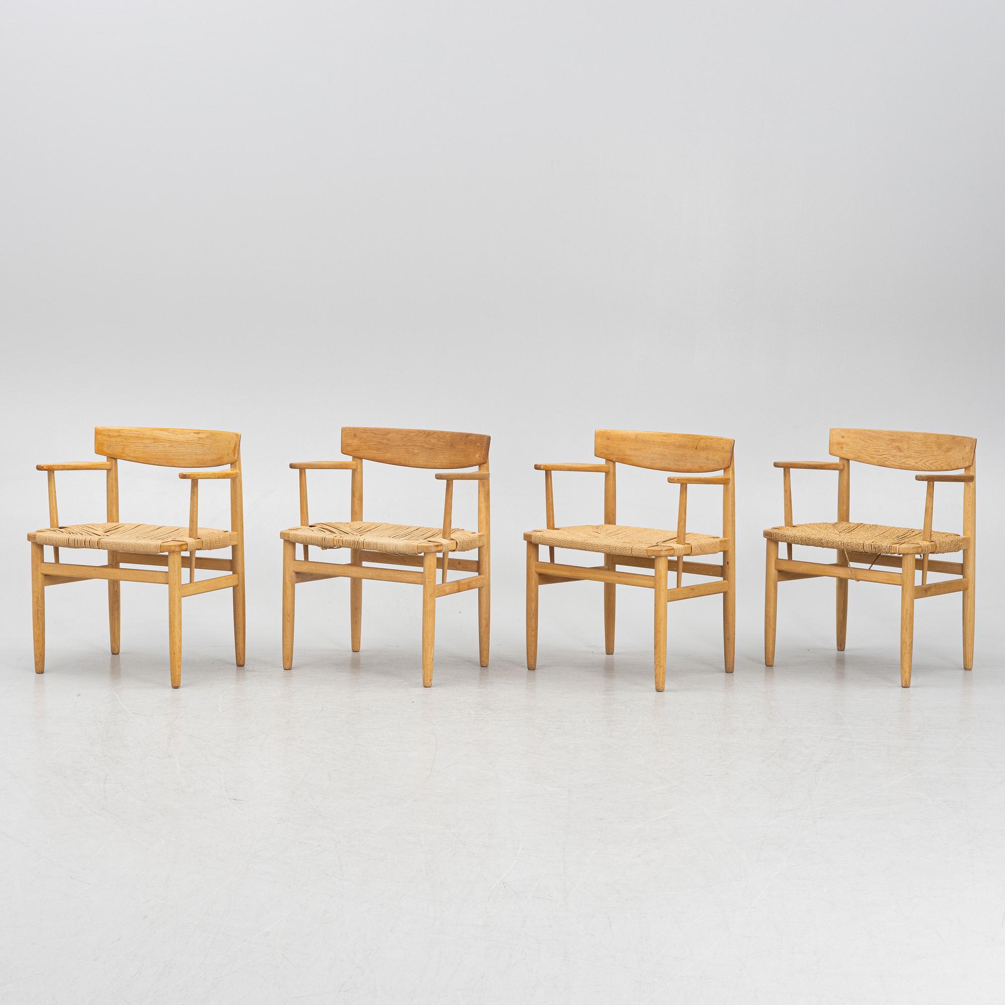 Børge Mogensen, karmstolar, 4 st, "Öresund".