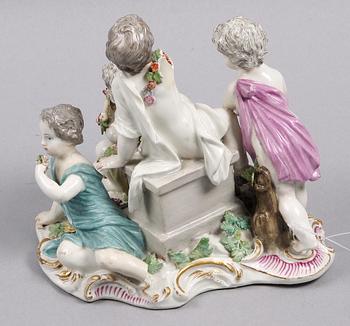 FIGURIN, porslin, rokokostil, 1700/1800-tal.