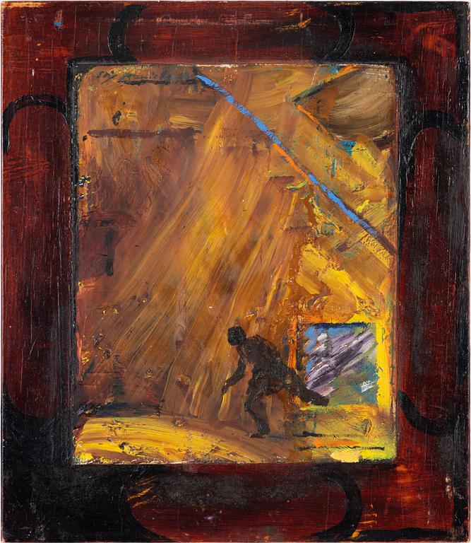 Stig Danielson, mixed media on panel, signed and dated 1987-90.