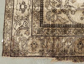 MATTA, antik, silke Keshan/Täbris (möjligen en Keshan Motachem), ca 199 x 126,5 cm.