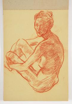 Lotte Laserstein, 3 skissblock med teckningar.