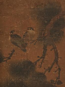 Okänd konstnär, rullmålning, färg och tusch på siden lagt på papper.