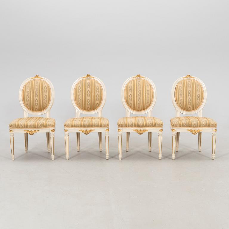 Chairs, 4 pcs, Gustavian style, Johan Ekman, second half of the 20th century.