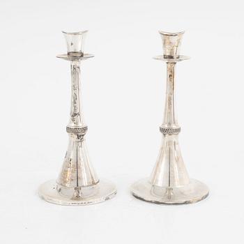 Eric Löfman, candlesticks, a pair, MGAB, Uppsala, 1975.