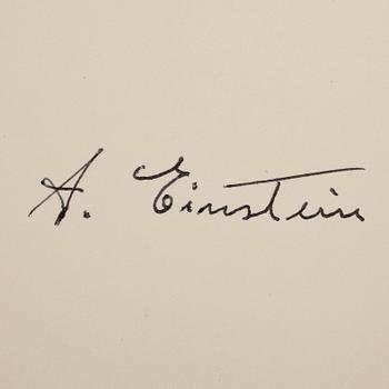 ALBERT EINSTEIN (1879-1955), egenhändig namnteckning.