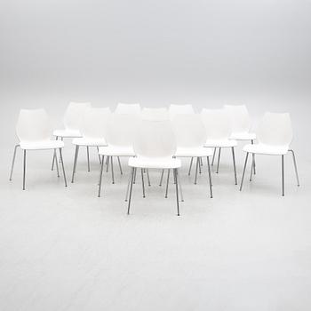Vico Magistretti, stolar, 12 st, "Maui", Kartell.