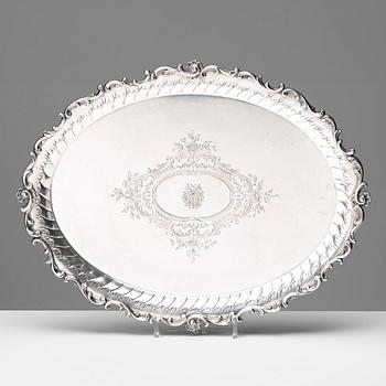 15. A 20th century German silver tray, Wilkens & Sohne.