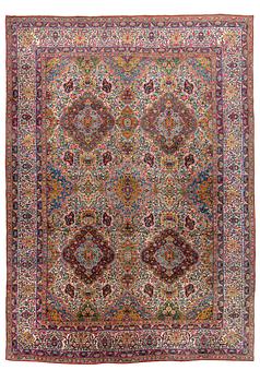 416. A semi-antique Kerman carpet, ca  402 x 291 cm.