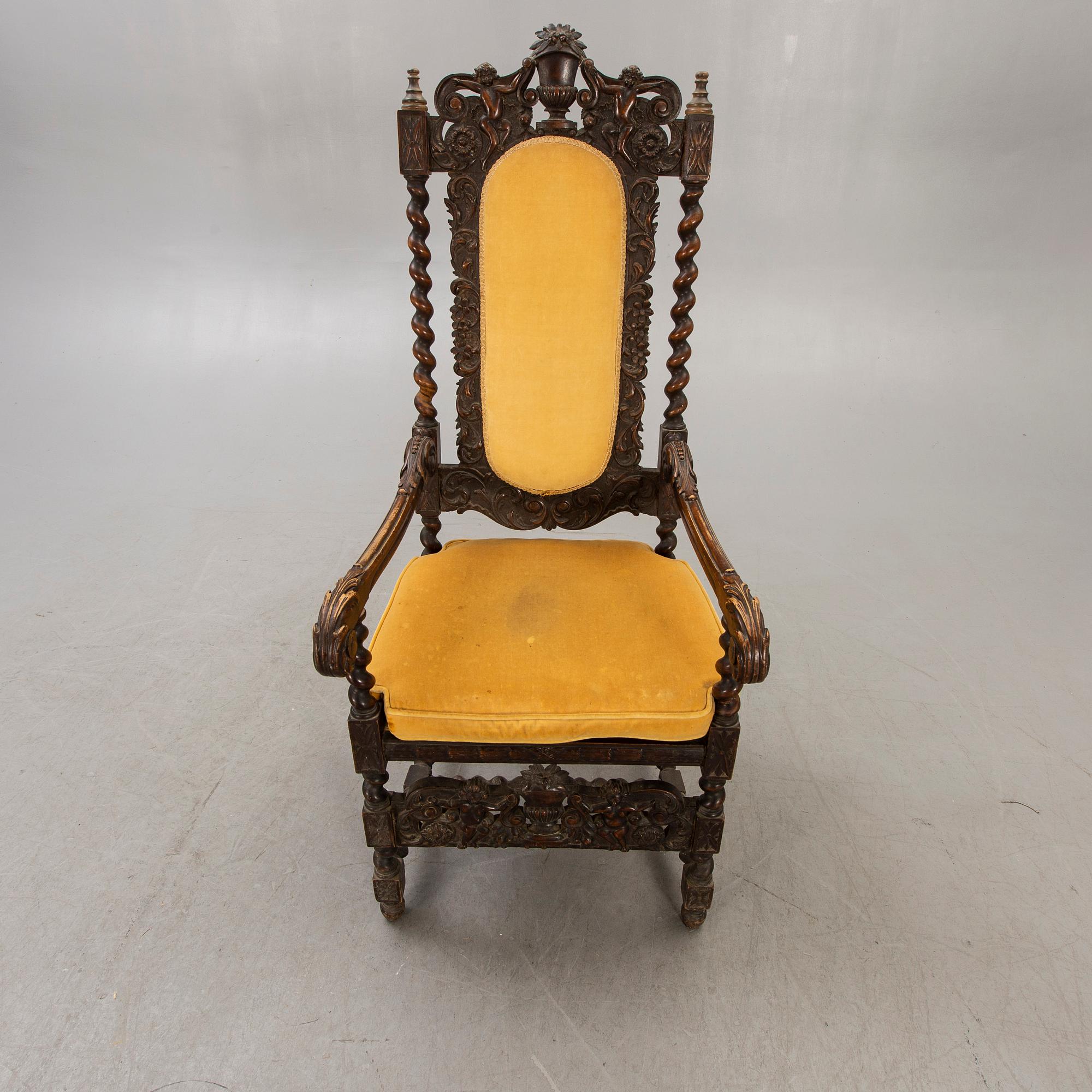 A Baroque style armchair later part of the 19th century.