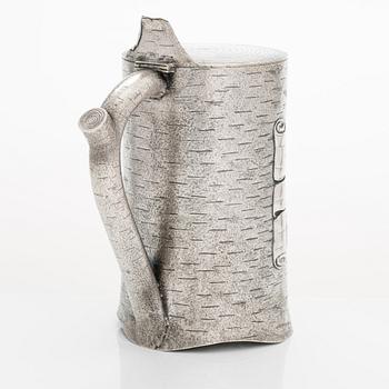 Trompe l'oeil parcel-gilt silver tankard, maker's mark of Wilhelm Porthan, Vyborg 1904.