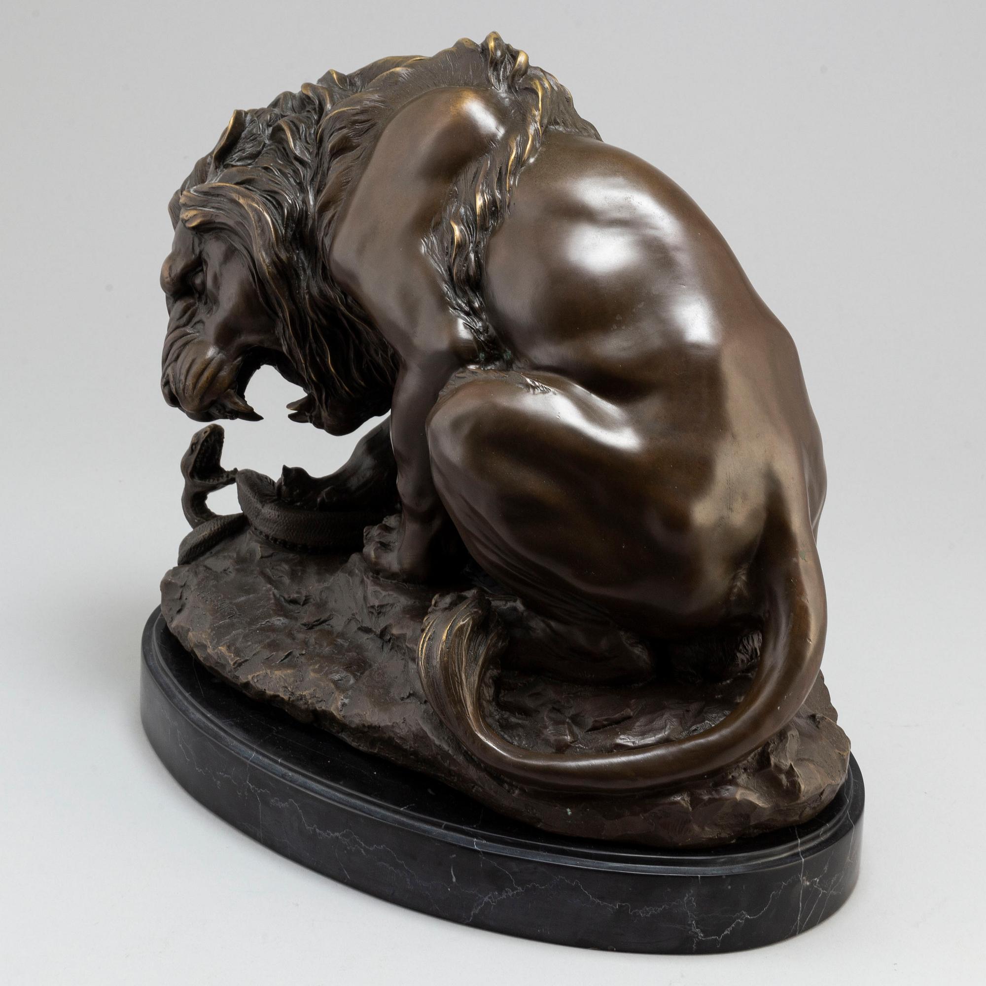 ANTOINE LOUIS BARYE, after, Sculpture, bronze. Height 35 cm, length 42 cm.