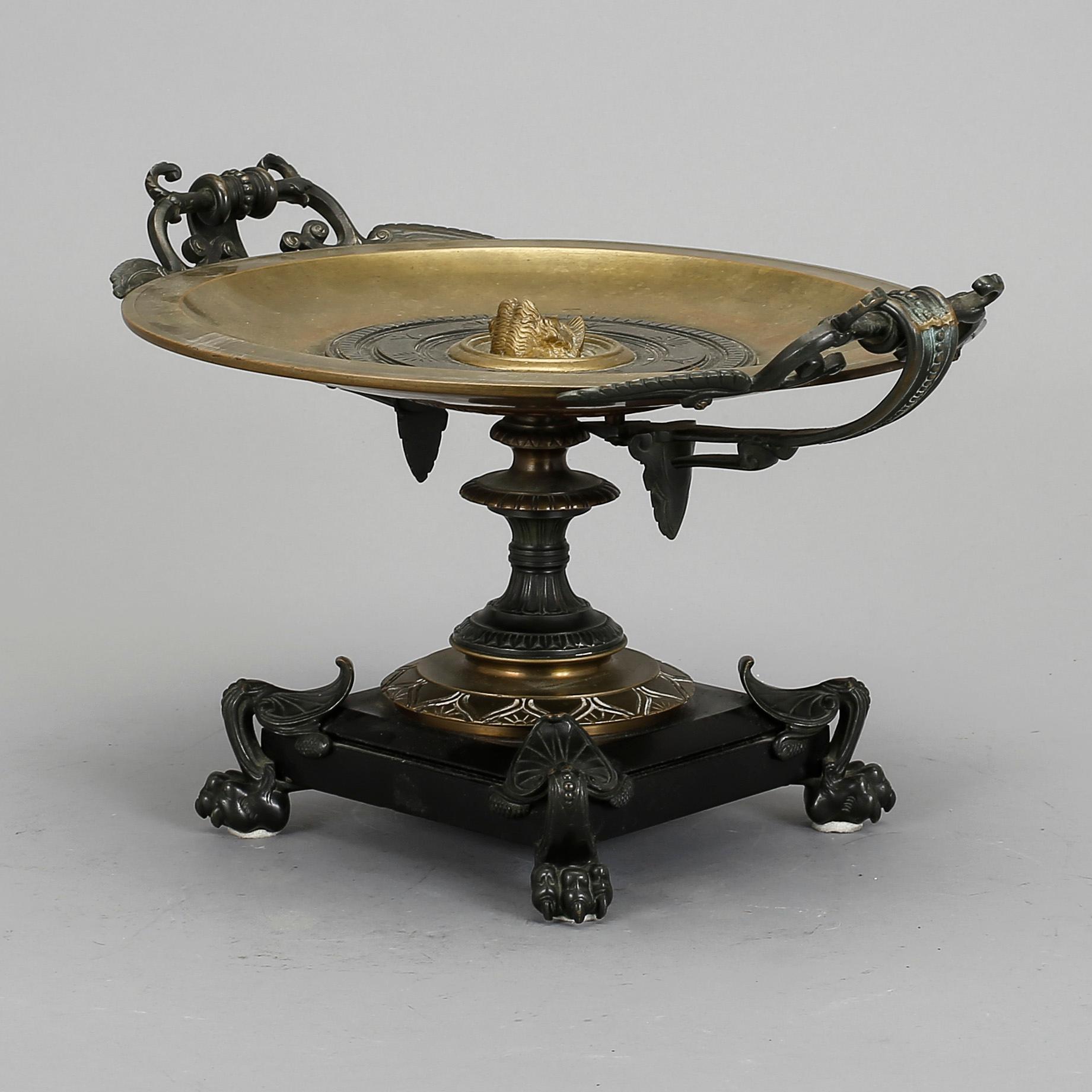 TAZZA, brons och onyx. Empirestil, 1800-talets slut.